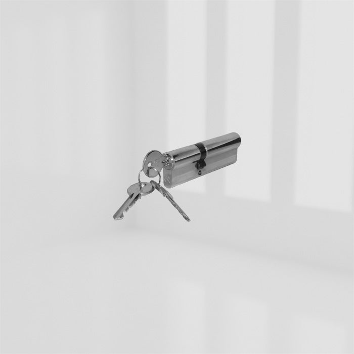 Chrome Euro Cylinder 40/45