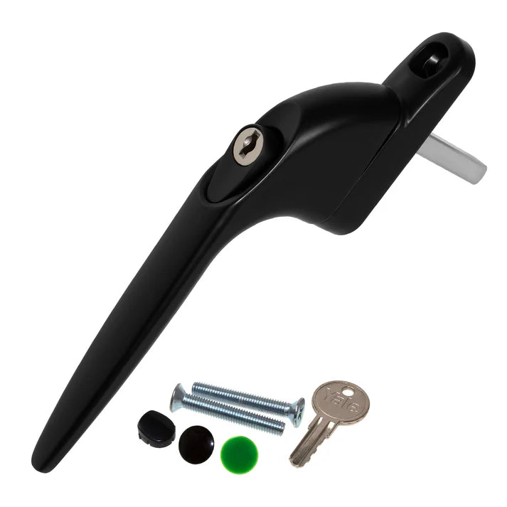 Black PVCu Window Inline Handle